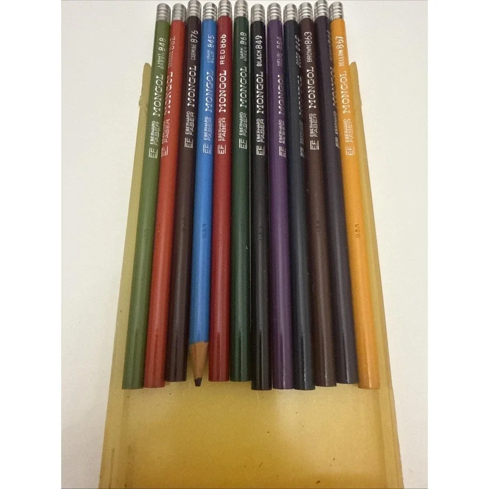 Vintage Eberhard Faber Mongol 741 Paint With Pencils 12 Colors Only One Used - Picture 5 of 9